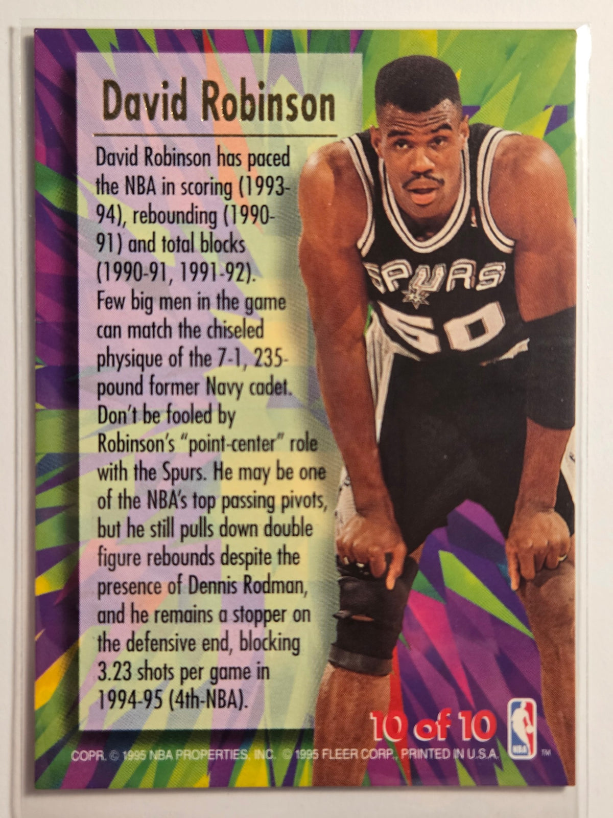 1995-96 Ultra David Robinson #10 Ultra Power Spurs Excellent