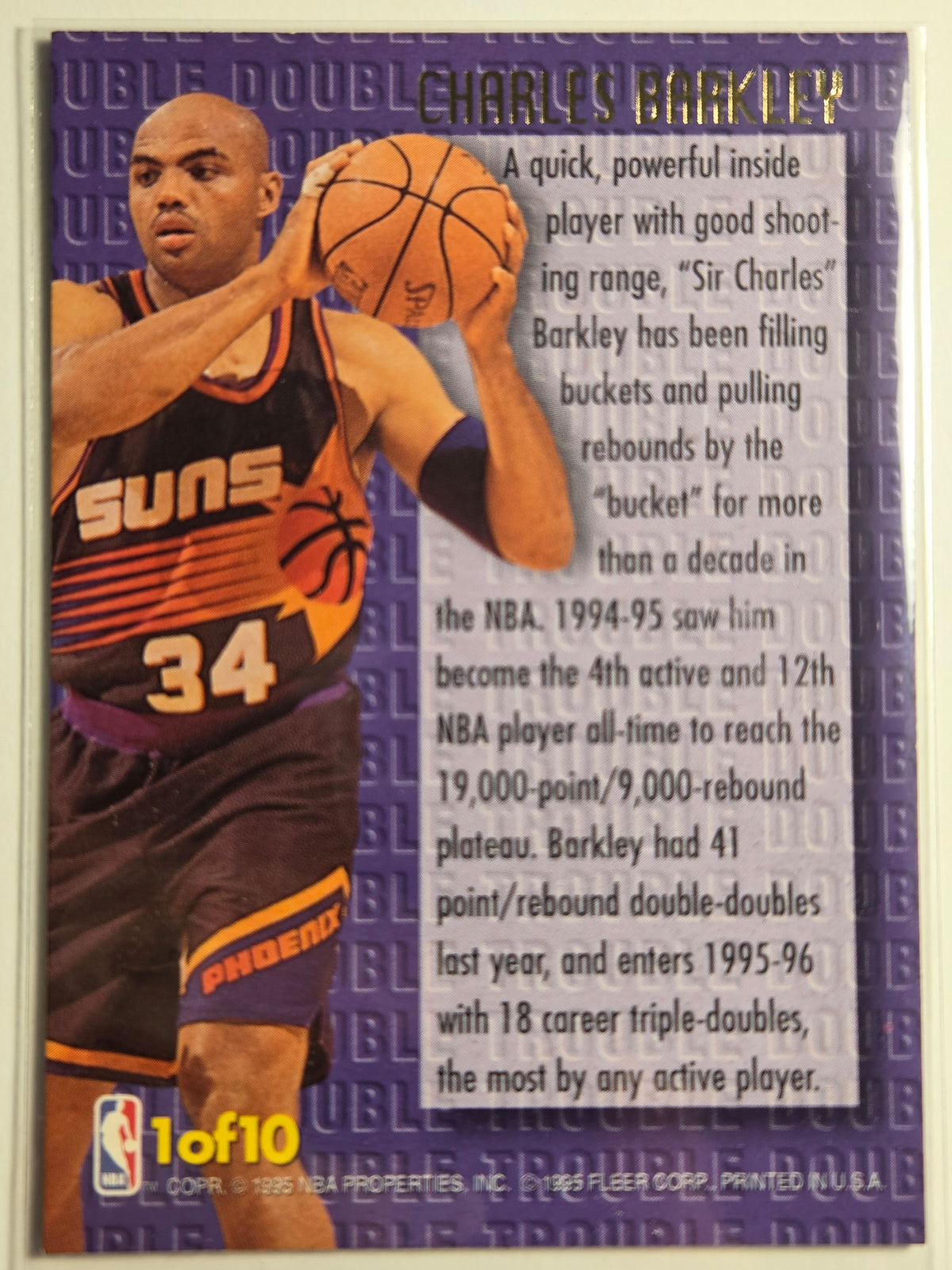 1995-96 Ultra Charles Barkley #1 Double Trouble Suns Near Mint or Better