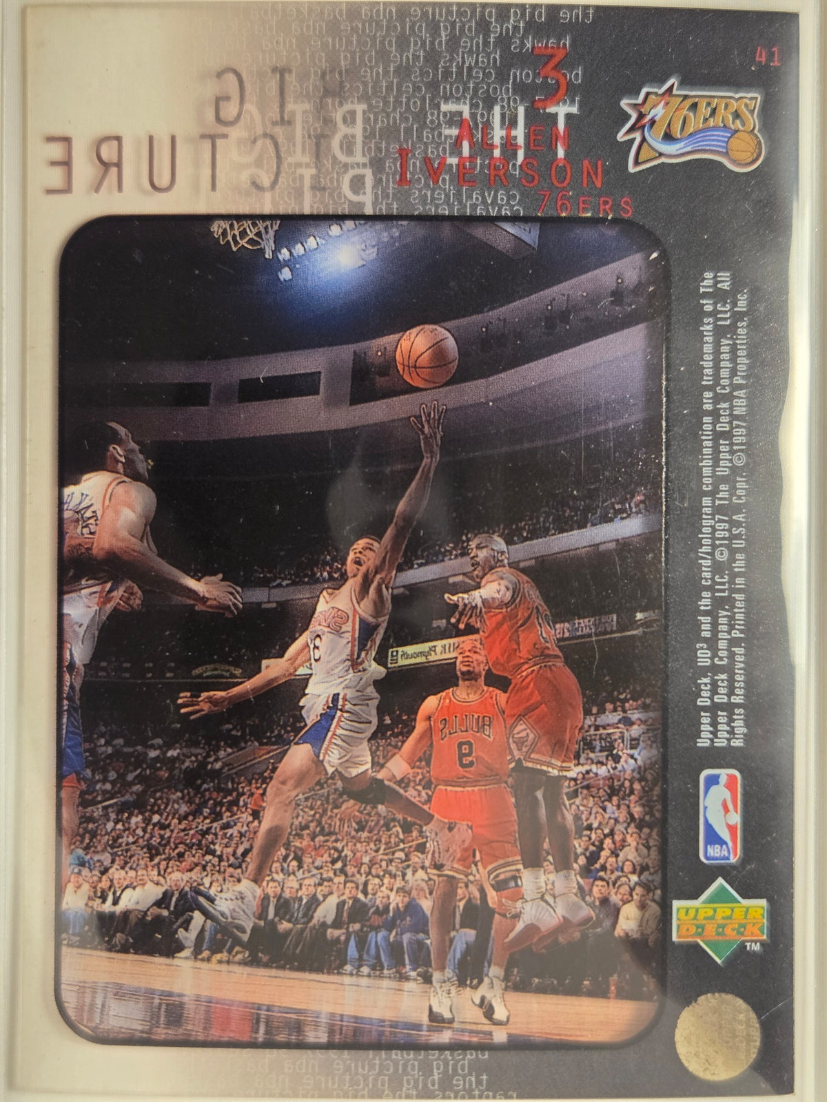 1997-98 Upper Deck UD3 Allen Iverson #41 Philadelphia 76ers Excelente