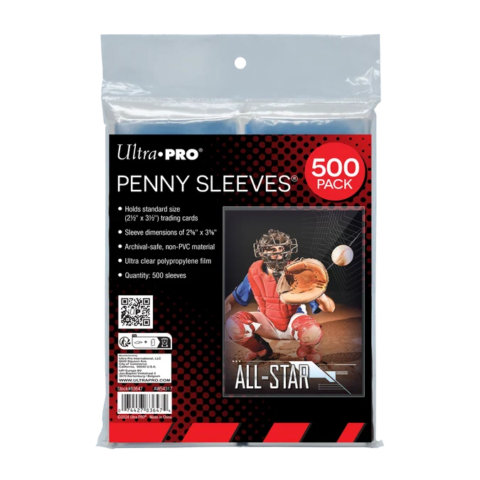 Ultra Pro Clear Card Sleeves for Standard Size Trading Cards measuring 2.5" x 3.5" 500 Pack