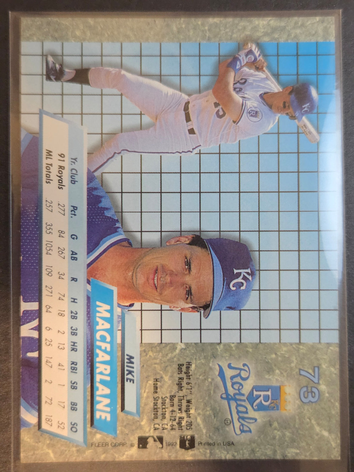 1992 Ultra Mike Macfarlane #73 Royals Excellent