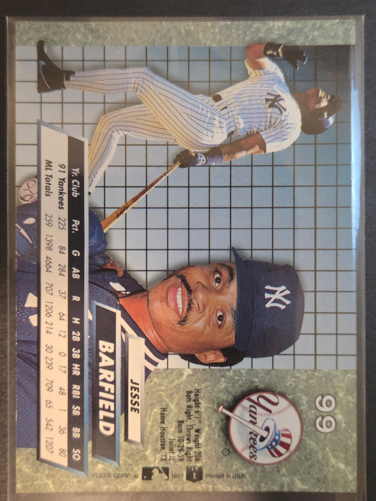 1992 Ultra Jesse Barfield #99 Yankees Excellent