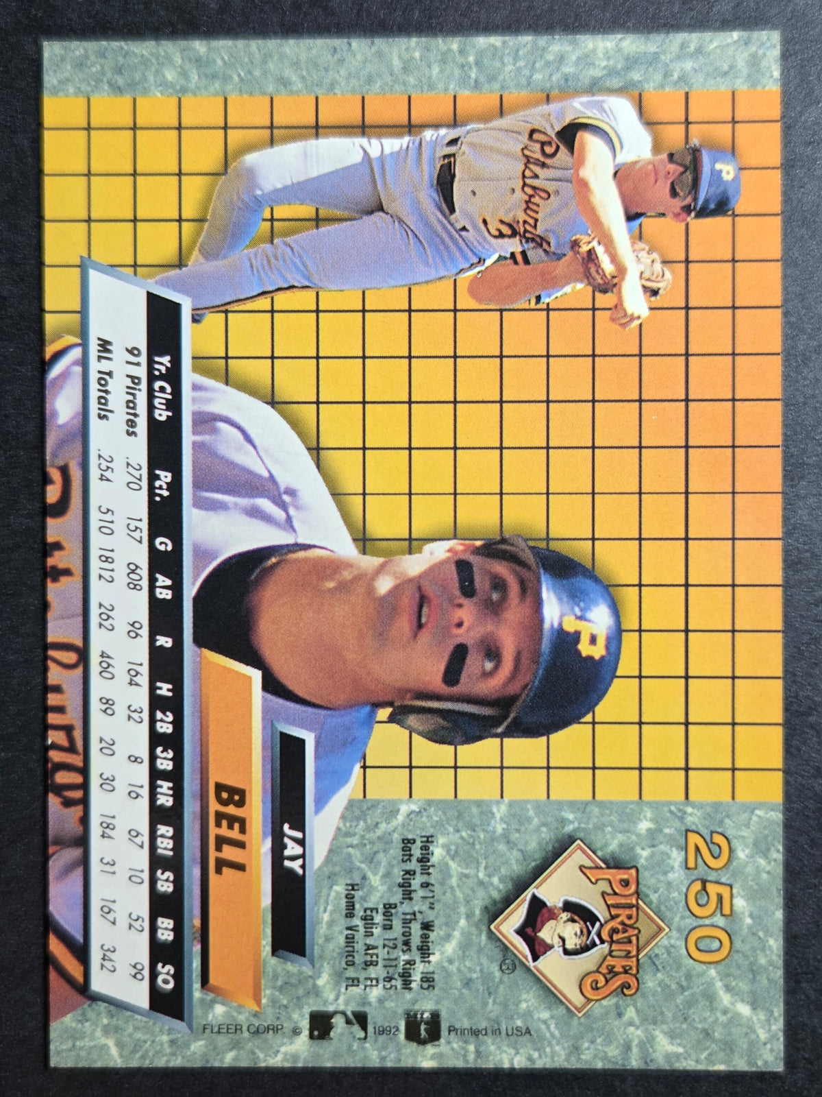 1992 Ultra Jay Bell #250 Pirates Excellent