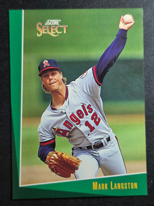 1993 Select Mark Langston #52 California Angels Excellent