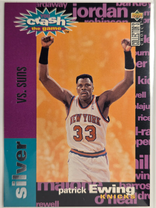 1995-96 Collector's Choice #C19c Patrick Ewing You Crash the Game Silver