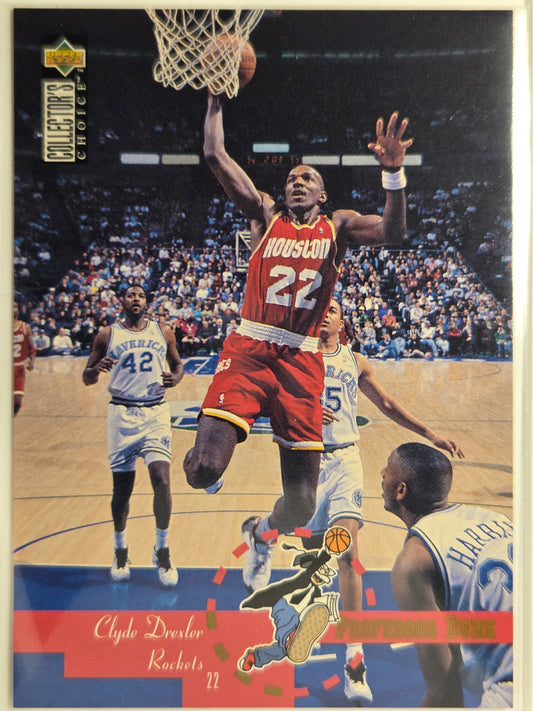 1995-96 Collector's Choice Clyde Drexler #199 Rockets Excellent