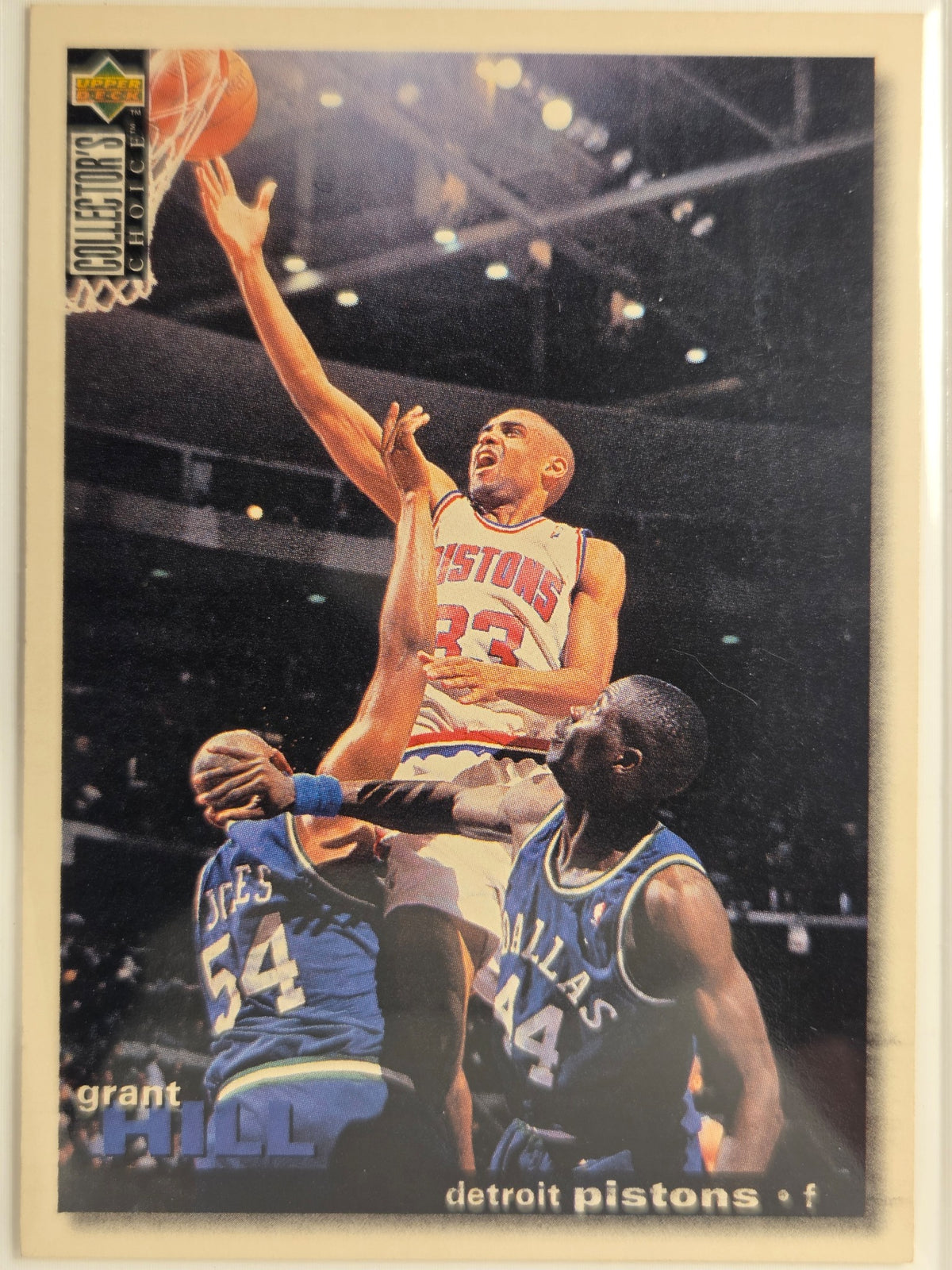 1995-96 Collector's Choice Grant Hill #33 Pistons Excellent