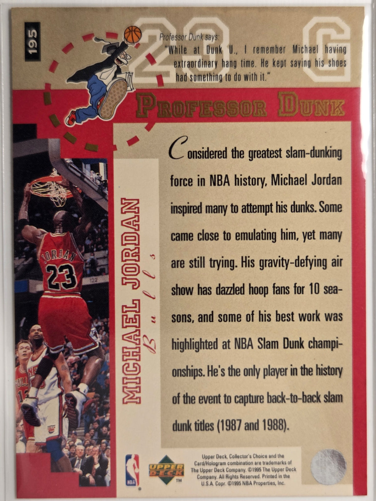1995-96 Collector's Choice Michael Jordan #195 Bulls Excellent