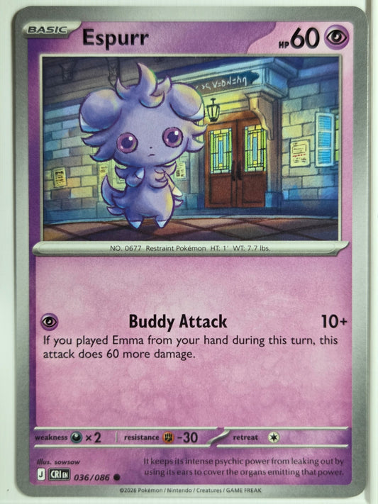 ME04: Chaos Rising Espurr #036/086 Near Mint or Better