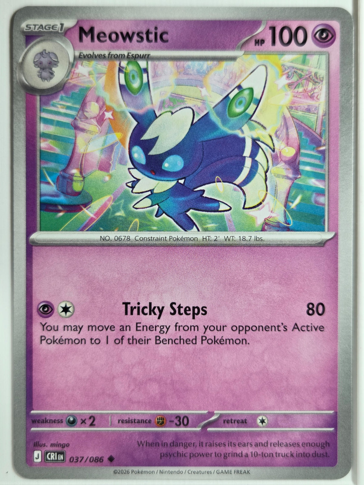 ME04: Chaos Rising Meowstic #037/086 Near Mint or Better