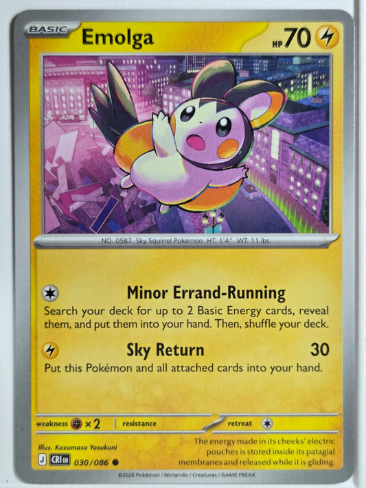 ME04: Chaos Rising Emolga #030/086 Near Mint or Better