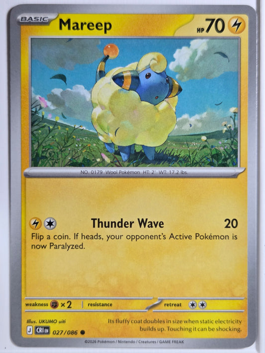 ME04: Chaos Rising Mareep #027/086 Near Mint or Better