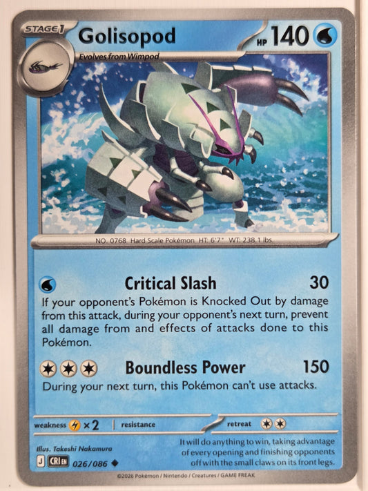 ME04: Chaos Rising Golisopod #026/086 Near Mint or Better