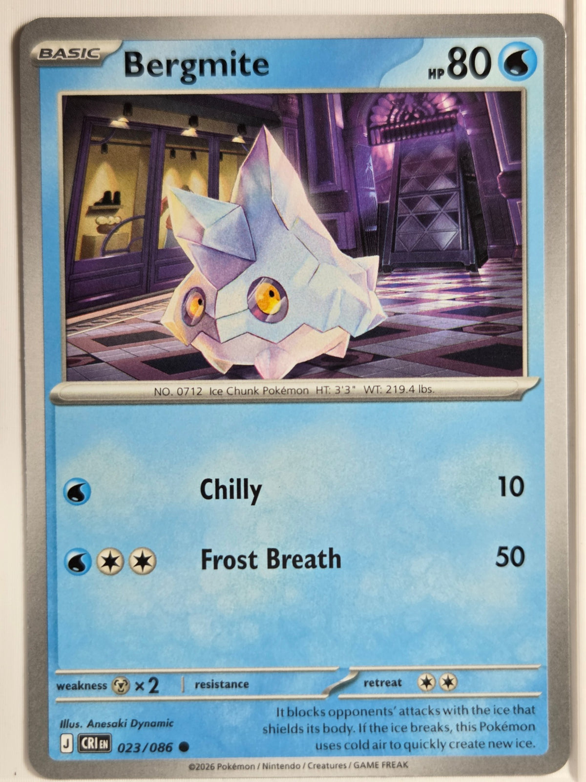 ME04: Chaos Rising Bergmite #023/086 Near Mint o mejor