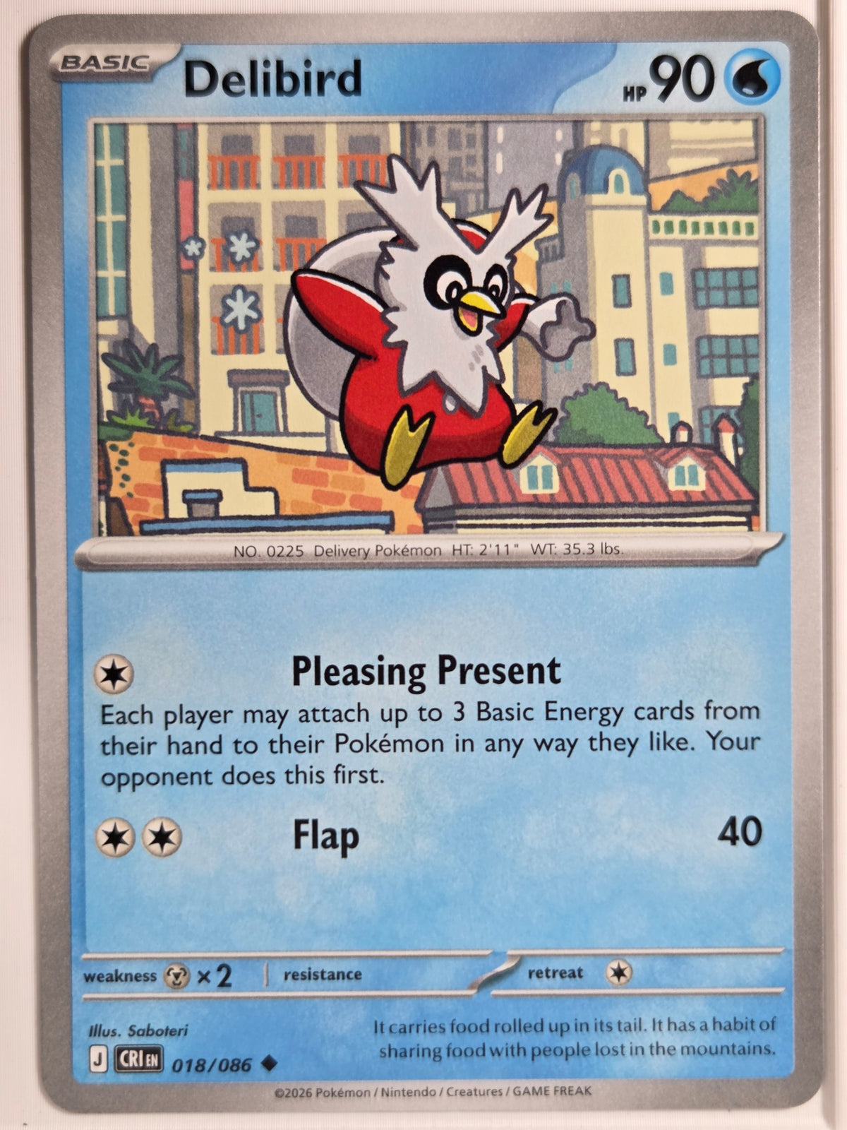 ME04: Chaos Rising Delibird #018/086 Near Mint or Better