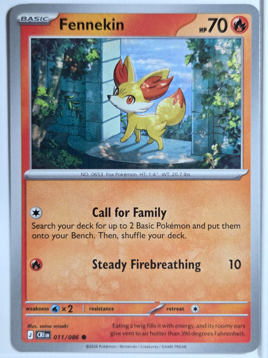 ME04: Chaos Rising Fennekin #011/086 Near Mint or Better