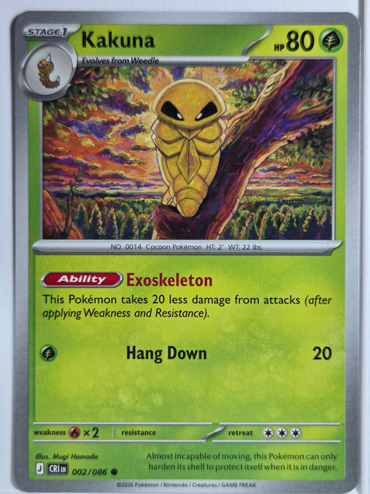 ME04: Chaos Rising Kakuna #002/086 Near Mint or Better