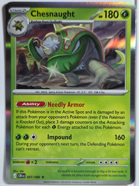 ME04: Chaos Rising Chesnaught #007/086 Near Mint or Better