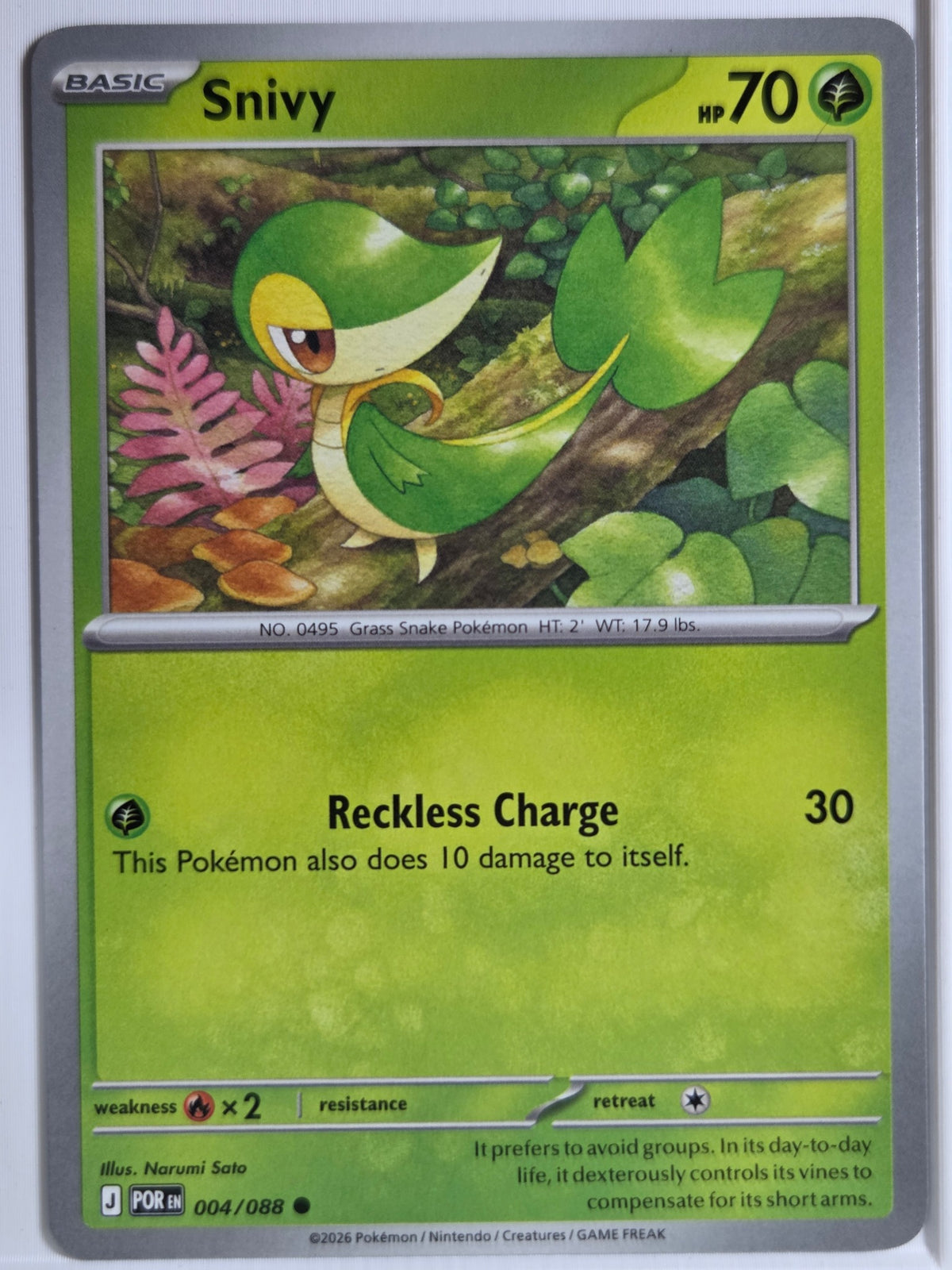 ME03: Perfect Order Snivy #004/088 Near Mint or Better