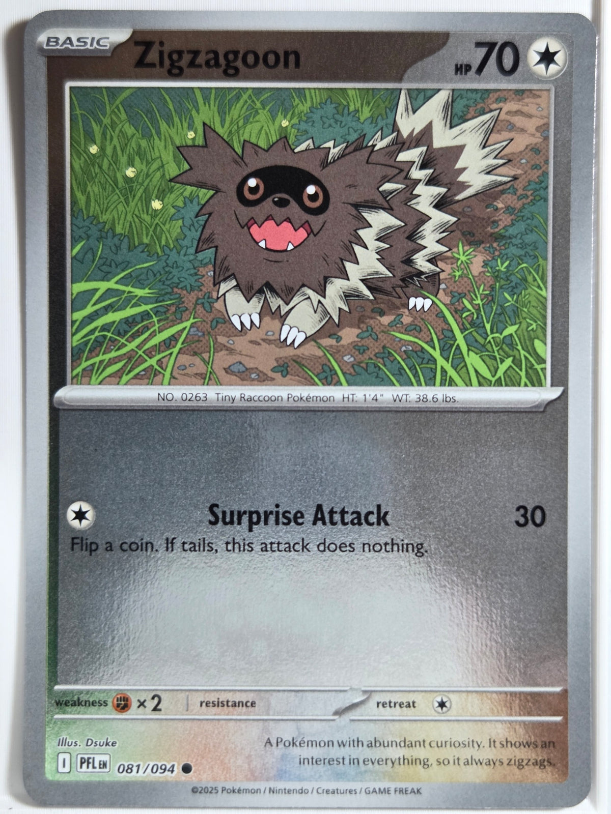 ME02: Zigzagoon de Llamas Fantasmales #081/094 Near Mint o mejor