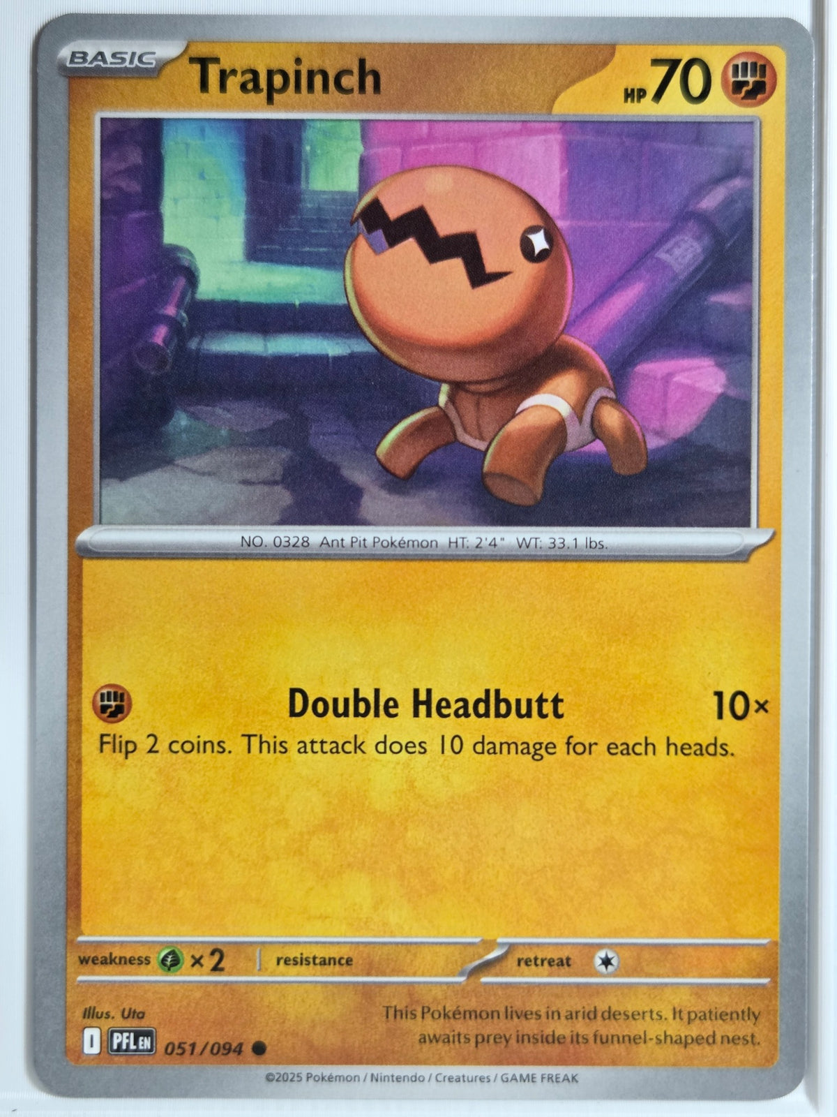 ME02: Phantasmal Flames Trapinch #051/094 Near Mint or Better
