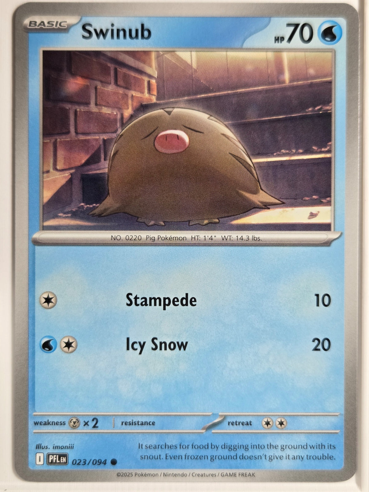 ME02: Phantasmal Flames Swinub #023/094 Near Mint or Better