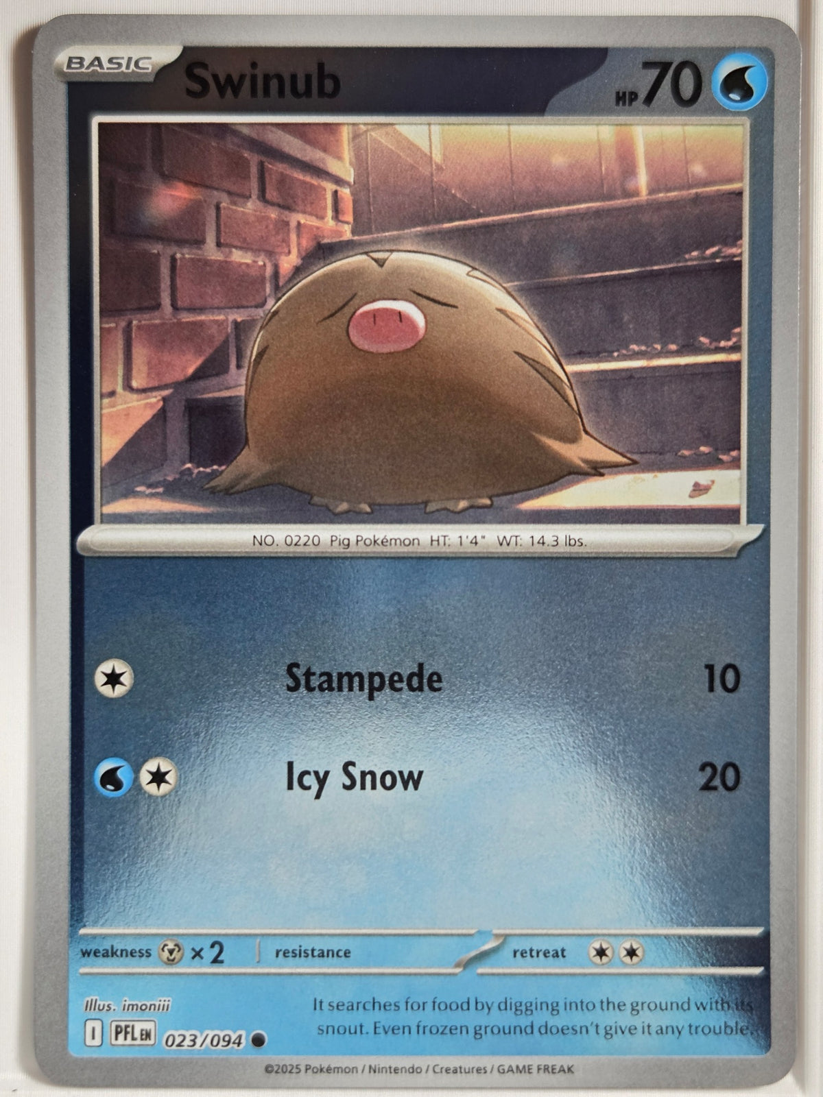 ME02: Phantasmal Flames Swinub #023/094 Near Mint or Better