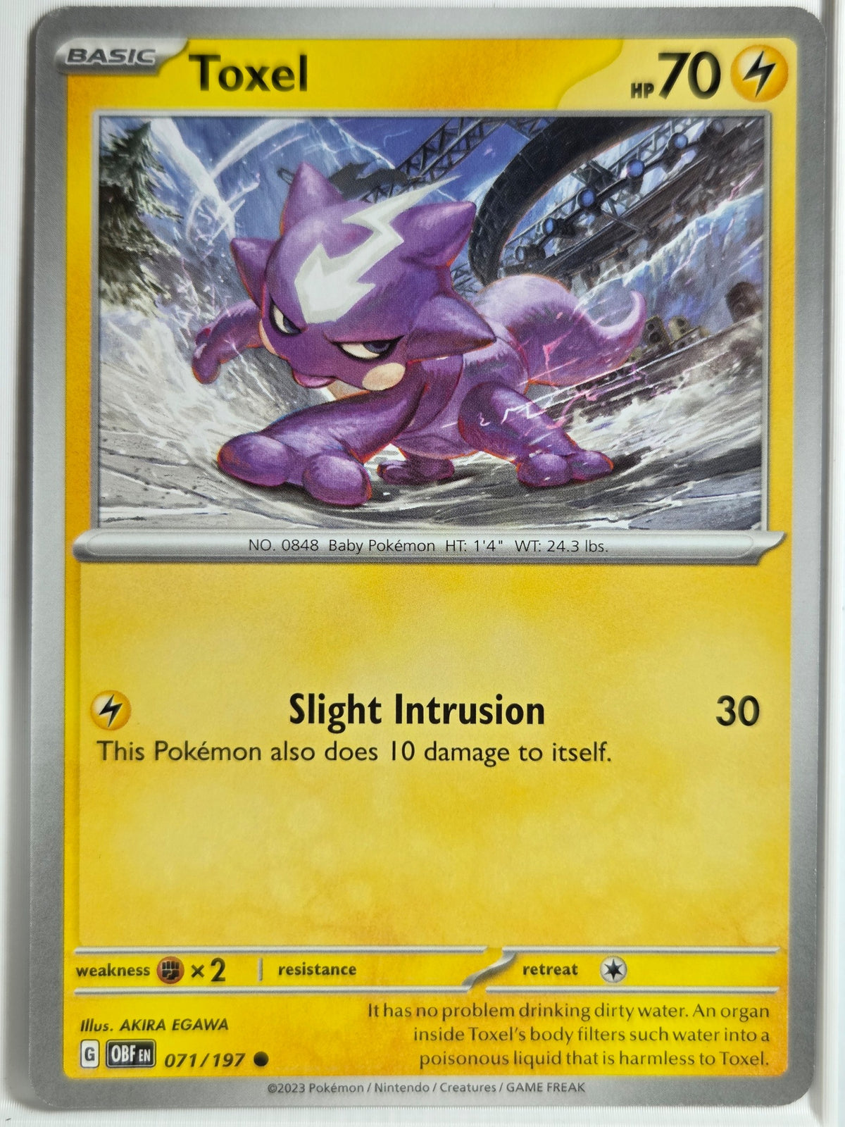 SV03: Obsidian Flames Toxel #071/197 Lightly played