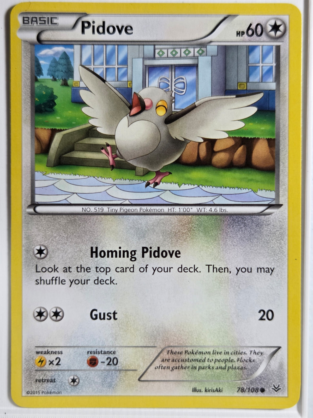 XY - Roaring Skies Pidove #78/108 Near Mint or Better