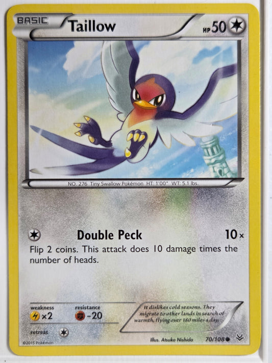 XY - Roaring Skies Taillow #70/108 Near Mint or Better
