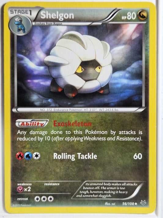 XY - Roaring Skies Shelgon #56/108 Near Mint or Better