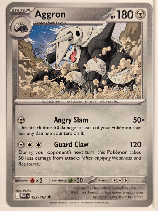 SV06: Twilight Masquerade Aggron #122/167 Near Mint or Better