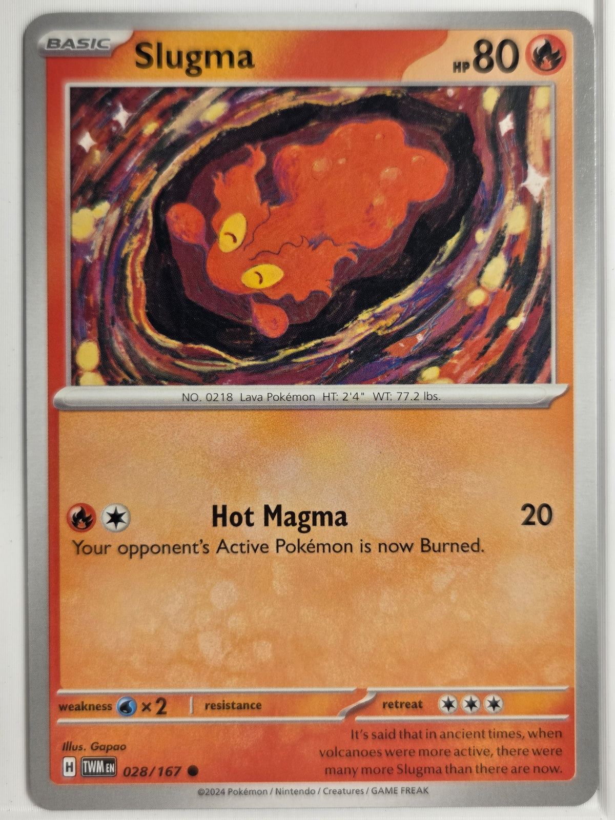 SV06: Twilight Masquerade Slugma #028/167 Near Mint or Better