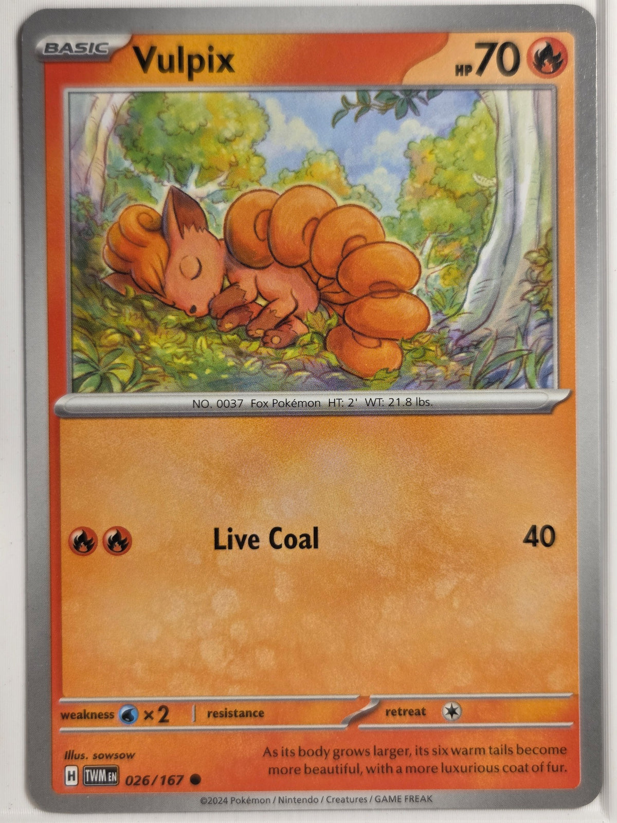 SV06: Twilight Masquerade Vulpix #026/167 Near Mint or Better