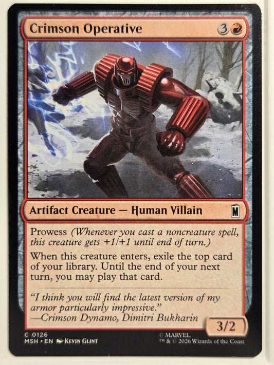 Commander: Marvel Super Heroes Crimson Operative #848 Near Mint or Better