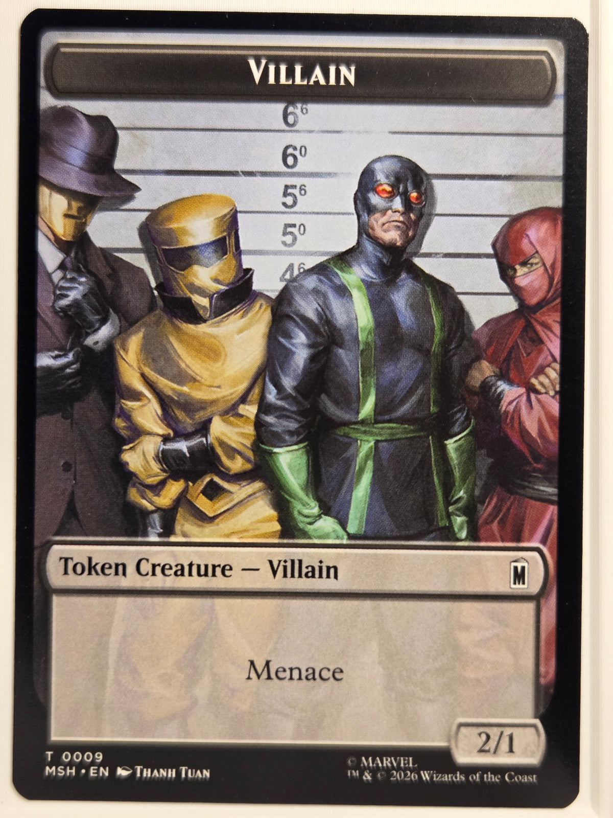 Marvel Super Heroes Villain // Treasure Double-Sided Token #9 // 22 Near Mint