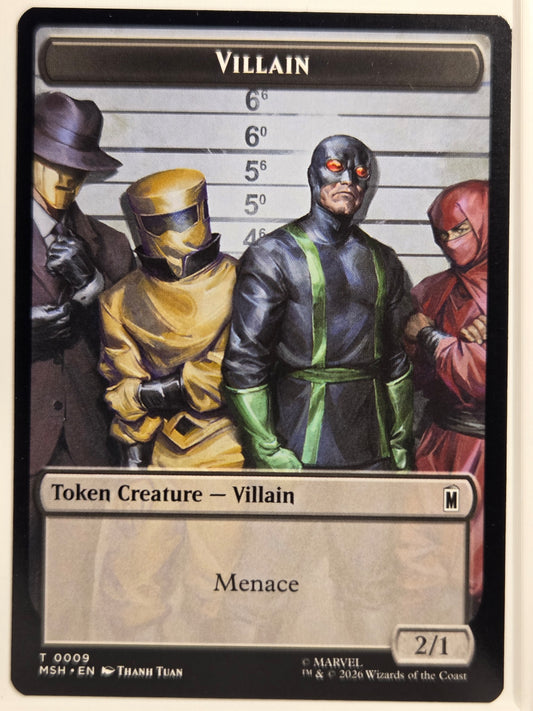 Marvel Super Heroes Villain // Treasure Double-Sided Token #9 // 22 Near Mint