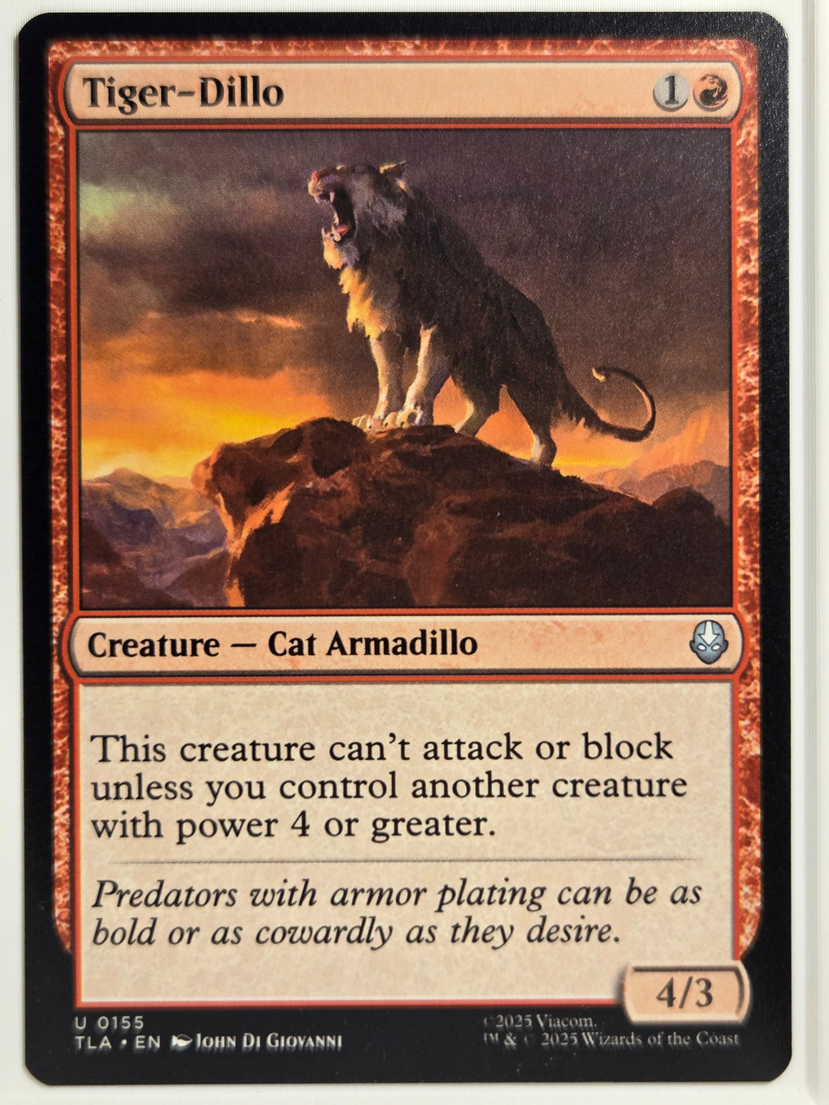 Avatar: The Last Airbender Tiger-Dillo n.º 155, estado Near Mint o superior