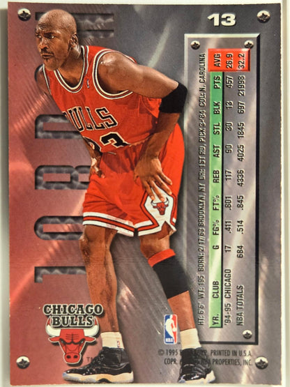 1995-96 Metal Michael Jordan #13 Bulls Excellent